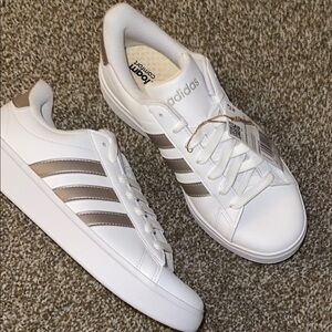 Adidas Women's White and Gray Sneakers